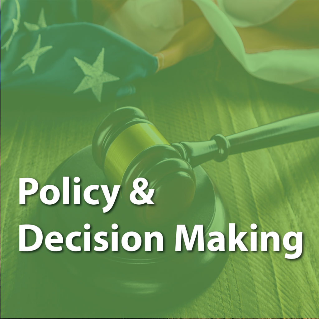 image that says Policy & Decision Making, links to this section of cartee.org