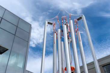 Photo of bells that detect air pollution.