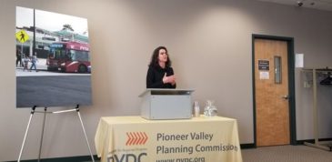 Jessica Collins, executive director of the Public Health Institute of Western Massachusetts, discusses asthma rates in Hampden County during a meeting at the Pioneer Valley Planning Commission in Springfield on Feb. 1, 2019