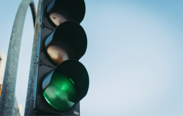 photo of traffic signal with green light