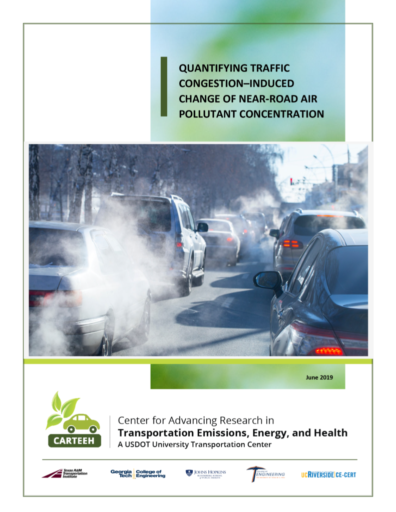 01-15-UCR Quantifying Traffic Congestion-Inducing change of Near-Road Air Pollutant Concentration - Luo