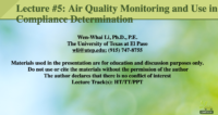 Air quality monitoring and use in compliance determination