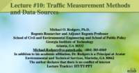 Traffic measurement methods and data sources
