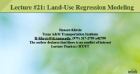 Land-use regression modeling