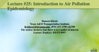 Introduction to air pollution epidemiology