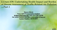 Undertaking health impact and burden of disease assessment of traffic-related air pollution—Part 1