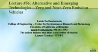 Alternative and emerging technologies — zero and near-zero emission vehicles