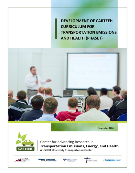 Development of CARTEEH Curriculum for Transportation Emissions and Health
